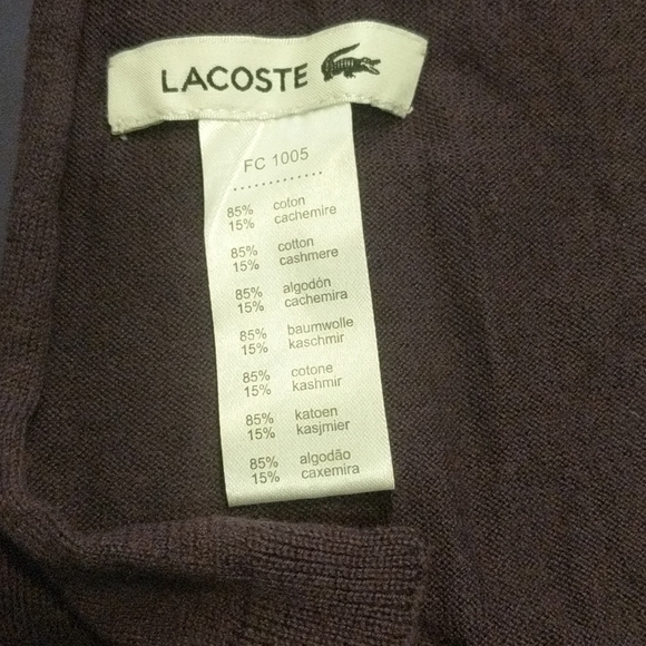 BNWOT Lacoste cashmere blend scarf/shawl - Picture 3 of 3